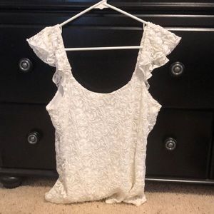 White lace tank top